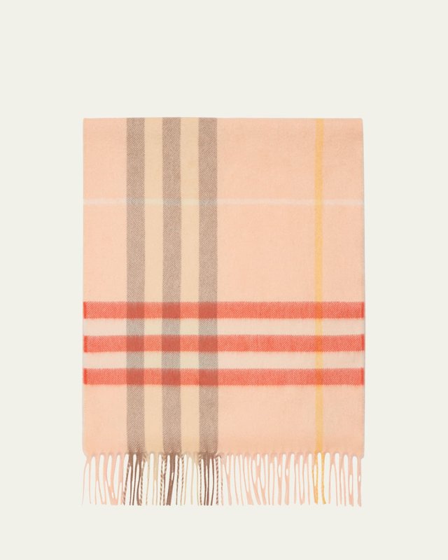 Giant Check-Print Cashmere Scarf